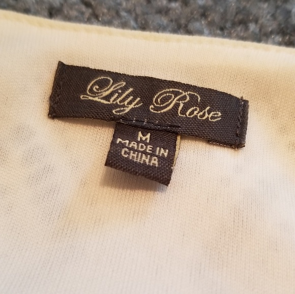 White and peach high low dress - Picture 5 of 6